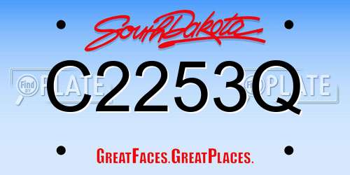 C2253Q South Dakota License Plate
