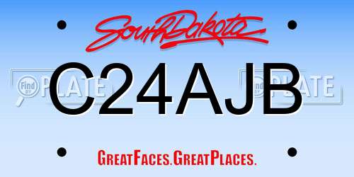 C24AJB South Dakota License Plate