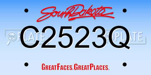 C2523Q South Dakota License Plate