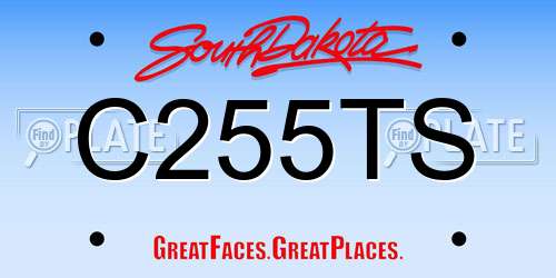 C255TS South Dakota License Plate