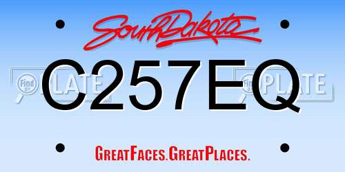 C257EQ South Dakota License Plate