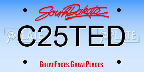 C25TED South Dakota License Plate
