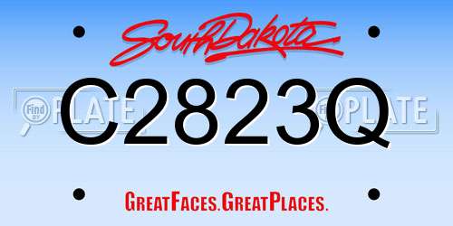 C2823Q South Dakota License Plate