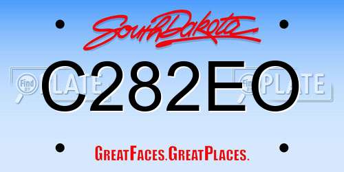 C282EO South Dakota License Plate