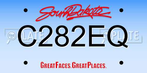 C282EQ South Dakota License Plate
