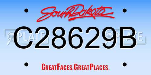 C28629B South Dakota License Plate
