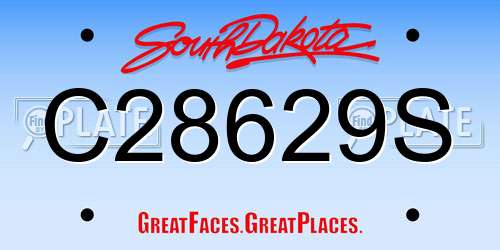C28629S South Dakota License Plate