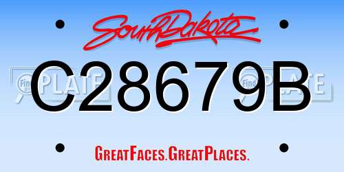 C28679B South Dakota License Plate
