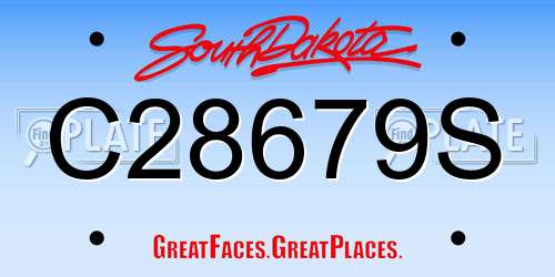 C28679S South Dakota License Plate