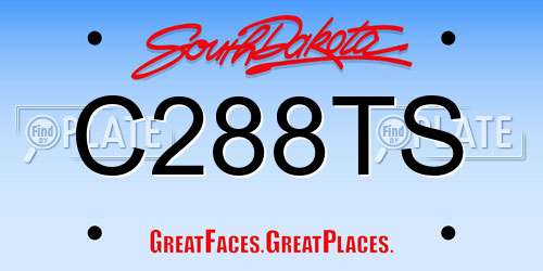 C288TS South Dakota License Plate