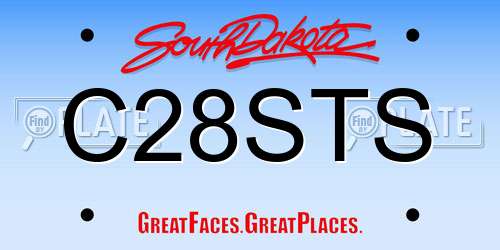 C28STS South Dakota License Plate