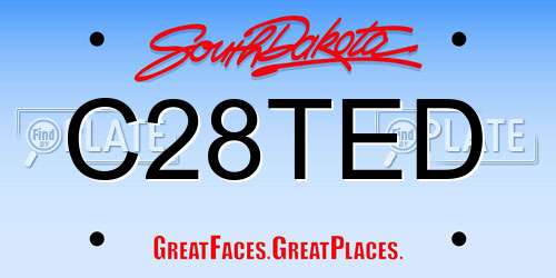 C28TED South Dakota License Plate