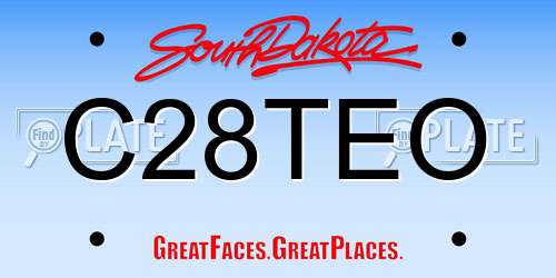 C28TEO South Dakota License Plate