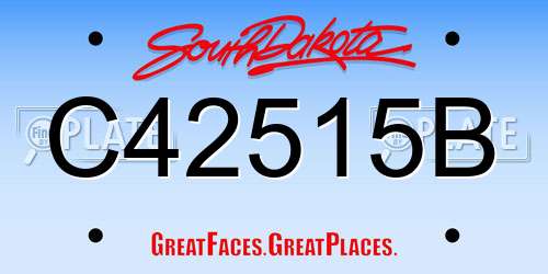 C42515B South Dakota License Plate