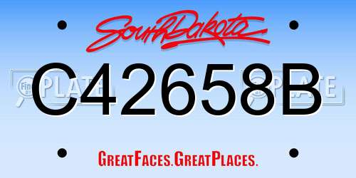 C42658B South Dakota License Plate