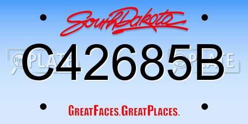 C42685B South Dakota License Plate
