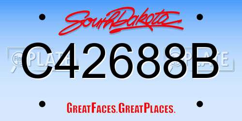 C42688B South Dakota License Plate