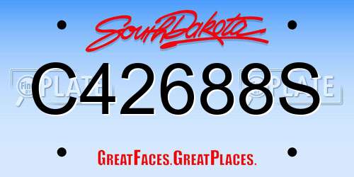 C42688S South Dakota License Plate