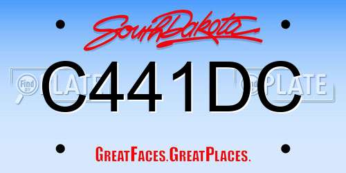 C441DC South Dakota License Plate