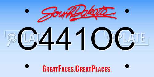 C441OC South Dakota License Plate