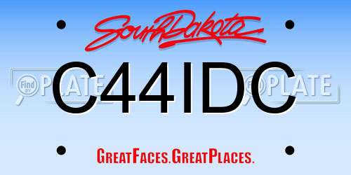 C44IDC South Dakota License Plate