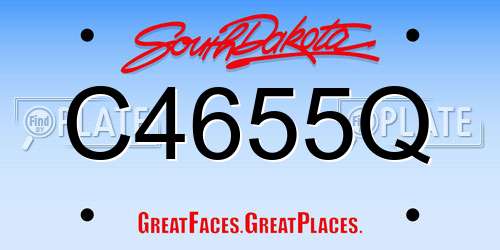 C4655Q South Dakota License Plate