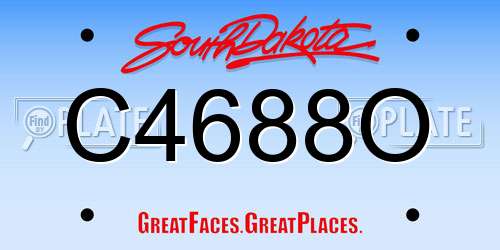 C4688O South Dakota License Plate
