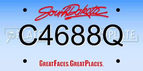 C4688Q South Dakota License Plate