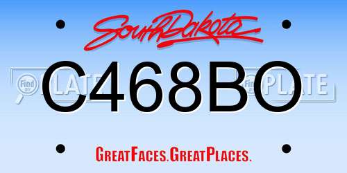 C468BO South Dakota License Plate