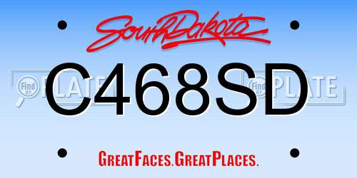 C468SD South Dakota License Plate