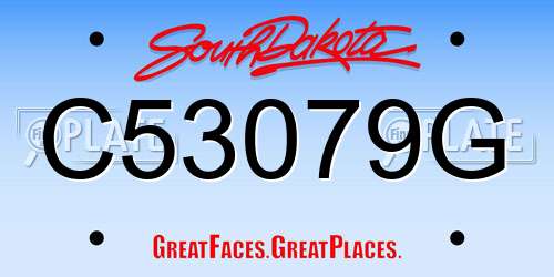 C53079G South Dakota License Plate