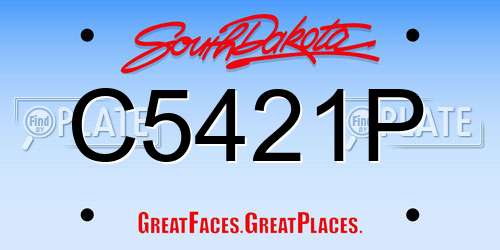 C5421P South Dakota License Plate