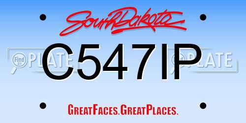 C547IP South Dakota License Plate