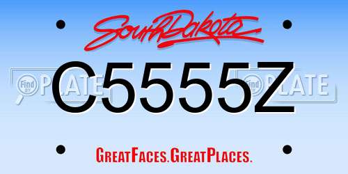 C5555Z South Dakota License Plate