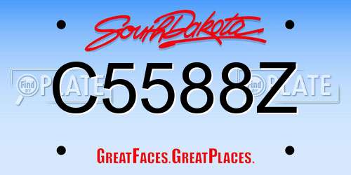 C5588Z South Dakota License Plate