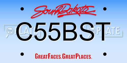 C55BST South Dakota License Plate