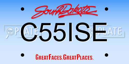C55ISE South Dakota License Plate