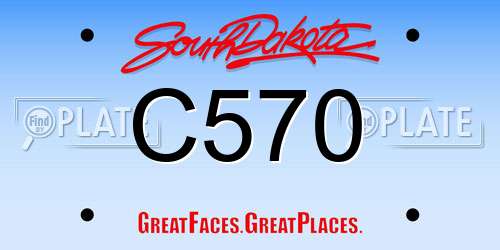 C570 South Dakota License Plate