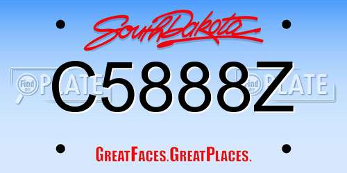 C5888Z South Dakota License Plate