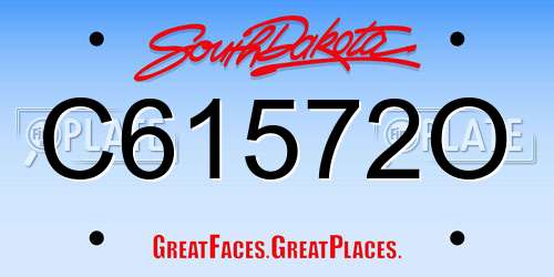 C61572O South Dakota License Plate