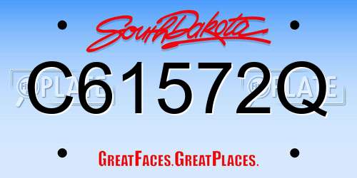 C61572Q South Dakota License Plate