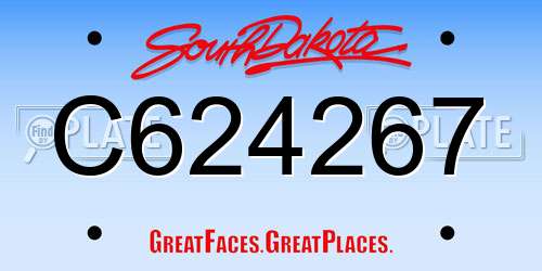 C624267 South Dakota License Plate