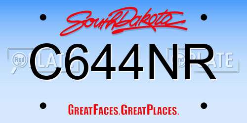 C644NR South Dakota License Plate