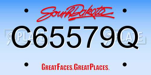 C65579Q South Dakota License Plate