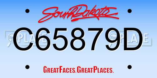C65879D South Dakota License Plate