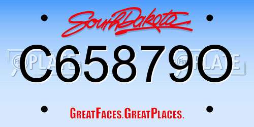 C65879O South Dakota License Plate