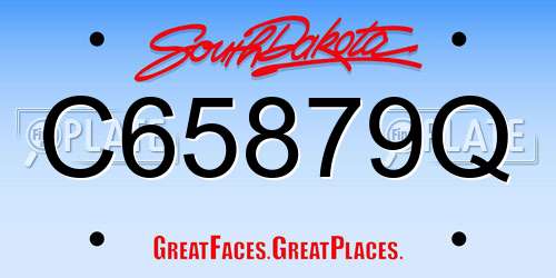 C65879Q South Dakota License Plate