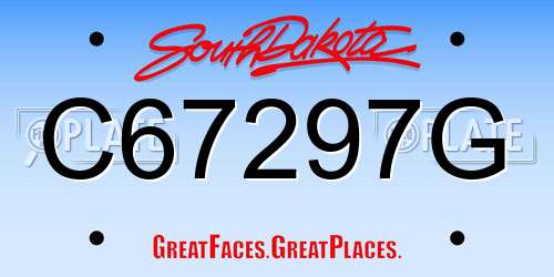 C67297G South Dakota License Plate
