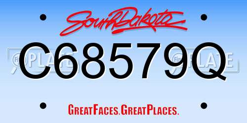 C68579Q South Dakota License Plate
