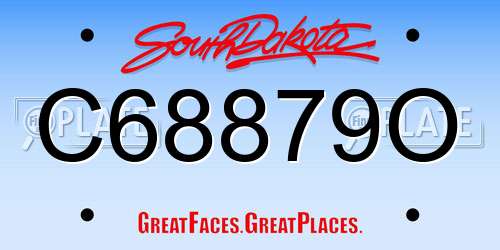 C68879O South Dakota License Plate